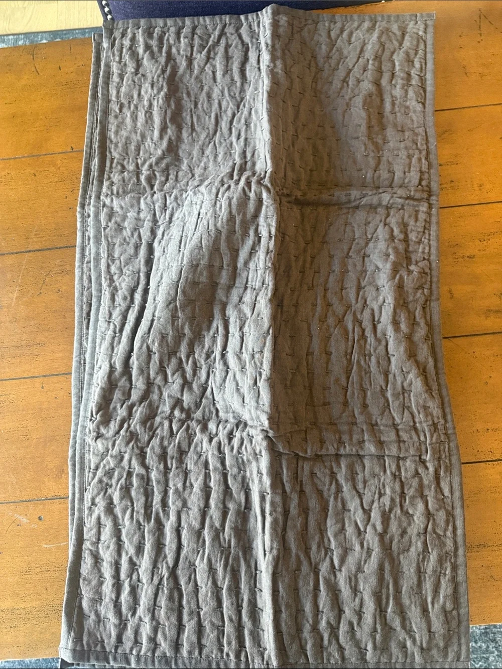 NWOT Brown Quilted Cotton Shams - King